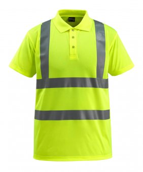 Tricou polo cu nasturi galben reflectorizant