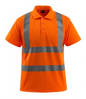 Tricou polo cu nasturi portocaliu reflectorizant