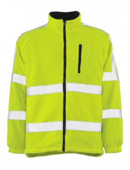 Geaca reflectorizanta fleece galben reflectorizant