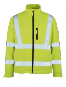 Geaca reflectorizanta softshell cu fleece pe interior