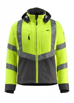 Geaca reflectorizanta softshell galben-antracit inchis
