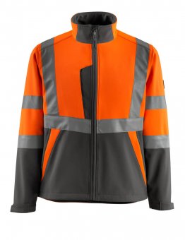 Geaca reflectorizanta softshell portocaliu-antracit inchis