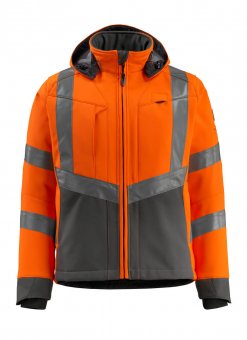 Geaca reflectorizanta softshell portocaliu-antracit inchis