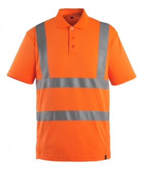 Tricou polo cu nasturi portocaliu reflectorizant