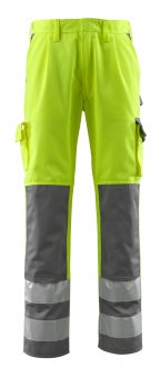 Pantaloni reflectorizanti de lucru galben antracit