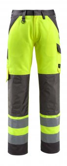 Pantaloni reflectorizanti de lucru galben antracit inchis