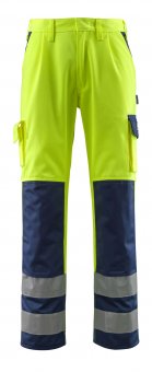 Pantaloni reflectorizanti de lucru galben bleumarin
