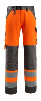 Pantaloni reflectorizanti de lucru portocaliu antracit inchis