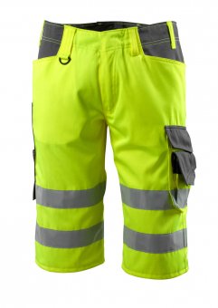Pantaloni reflectorizanti trei sferturi galben antracit inchis