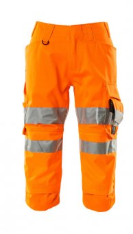 Pantaloni reflectorizanti trei sferturi portocaliu