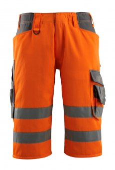 Pantaloni reflectorizanti trei sferturi portocaliu antracit inchis