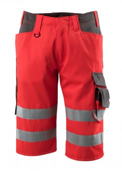 Pantaloni reflectorizanti trei sferturi rosu antracit inchis