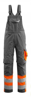 Salopeta antracit inchis - portocaliu reflectorizant, clasa 1