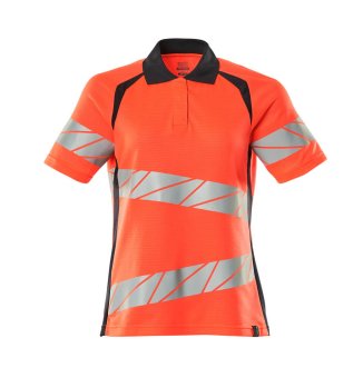 Tricou polo rosu reflectorizant dama 