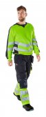 Bluza la baza gatului galben reflectorizant - antracit inchis