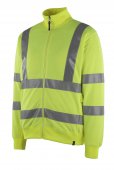 Bluza reflectorizanta cu fermoar galbena