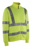Bluza reflectorizanta cu fermoar galbena