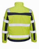 Geaca reflectorizanta de lucru galben-bleumarin