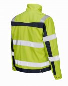 Geaca reflectorizanta de lucru galben-bleumarin