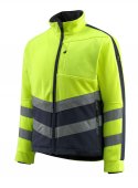 Geaca reflectorizanta fleece galben-bleumarin inchis