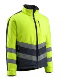 Geaca reflectorizanta fleece galben-bleumarin inchis