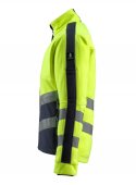 Geaca reflectorizanta fleece galben-bleumarin inchis