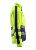 Geaca reflectorizanta fleece galben-bleumarin inchis