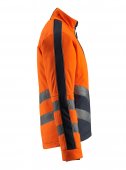 Geaca reflectorizanta fleece portocaliu-bleumarin inchis