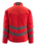 Geaca reflectorizanta fleece rosu-antracit inchis