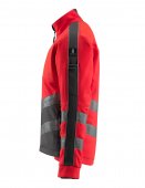 Geaca reflectorizanta fleece rosu-antracit inchis