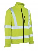 Geaca reflectorizanta softshell cu fleece pe interior