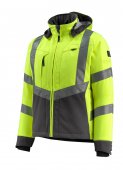 Geaca reflectorizanta softshell galben-antracit inchis