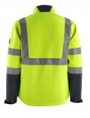 Geaca reflectorizanta softshell galben-bleumarin inchis