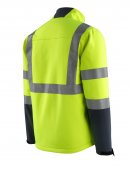 Geaca reflectorizanta softshell galben-bleumarin inchis