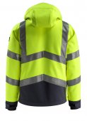 Geaca reflectorizanta softshell galben-bleumarin inchis