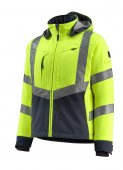 Geaca reflectorizanta softshell galben-bleumarin inchis