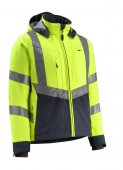 Geaca reflectorizanta softshell galben-bleumarin inchis