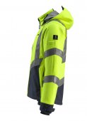 Geaca reflectorizanta softshell galben-bleumarin inchis
