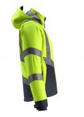 Geaca reflectorizanta softshell galben-bleumarin inchis