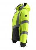 Geaca reflectorizanta softshell galben-negru