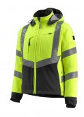 Geaca reflectorizanta softshell galben-negru