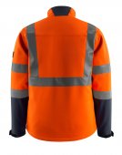 Geaca reflectorizanta softshell portocaliu - bleumarin inchis