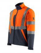 Geaca reflectorizanta softshell portocaliu - bleumarin inchis