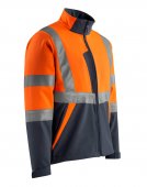 Geaca reflectorizanta softshell portocaliu - bleumarin inchis
