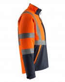 Geaca reflectorizanta softshell portocaliu - bleumarin inchis