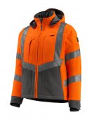 Geaca reflectorizanta softshell portocaliu-antracit inchis