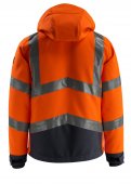 Geaca reflectorizanta softshell portocaliu-bleumarin inchis