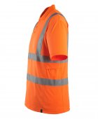 Tricou polo cu nasturi portocaliu reflectorizant