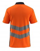 Tricou polo cu fermoar portocaliu reflectorizant - bleumarin inchis