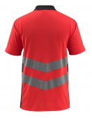 Tricou polo cu fermoar rosu reflectorizant - antracit inchis